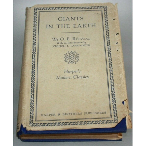 O. E. Rolvaag Giants In The Earth Vintage 1929 Hardcover - Picture 1 of 5